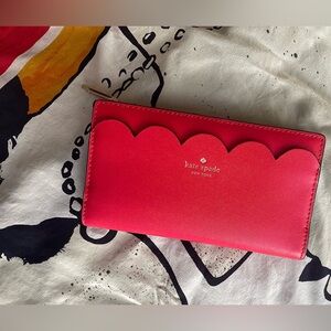 Kate Spade scallop leather wallet